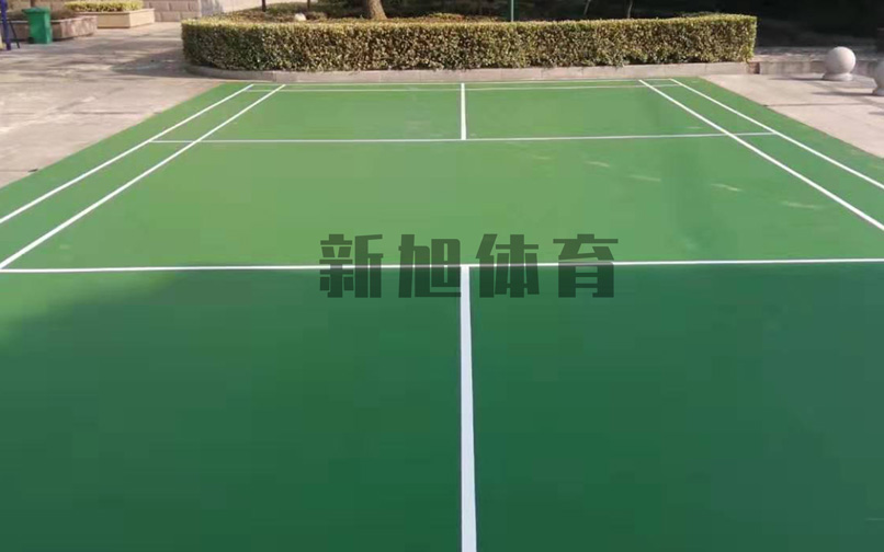 硅pu籃球場起泡